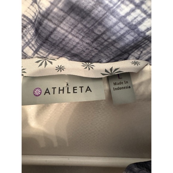 Athleta Womens Full‎ Zip Puffer Vest Sapphire Goose Down Packable Size L - Picture 2 of 9